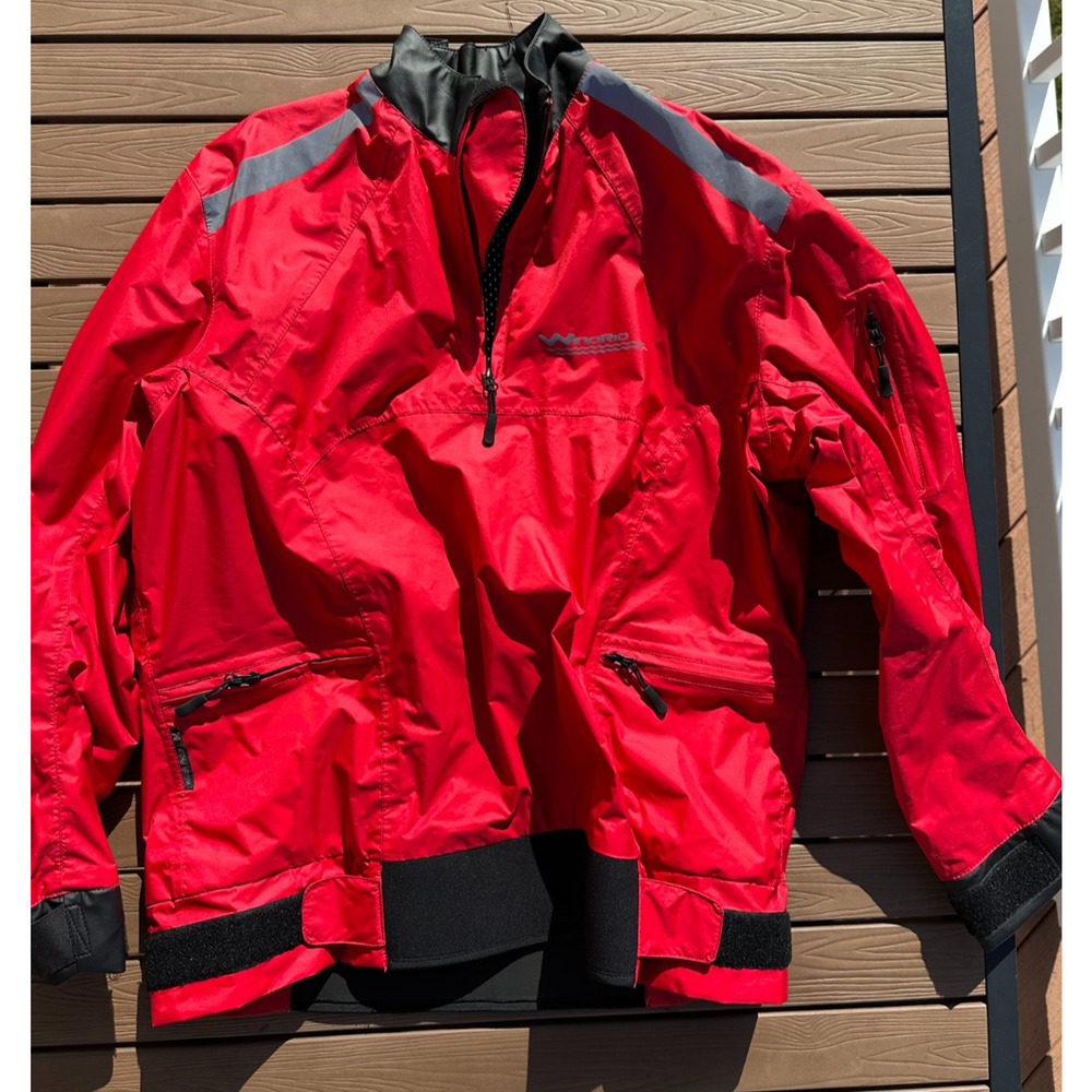 WindRider Racing Spray Top Men Sz Medium Red Sailing/Paddling Smock